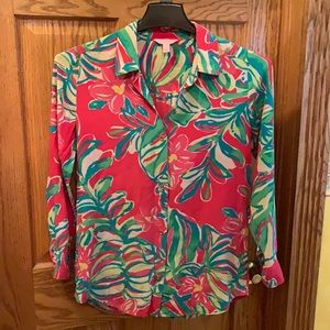 Lilly Pulitzer Colorful Silk Blouse